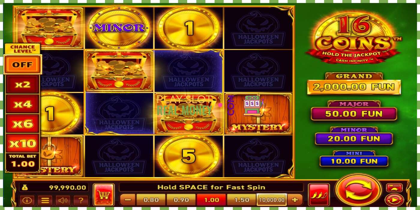 Слот 16 Coins Grand Gold Edition Halloween Jackpots на реальные деньги, картинка - 3