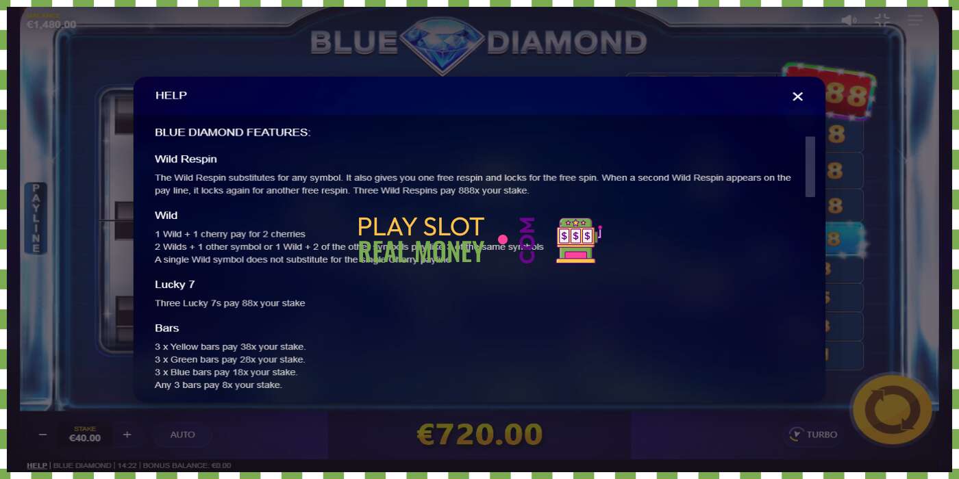 Slot Blue Diamond for real money, picture - 5