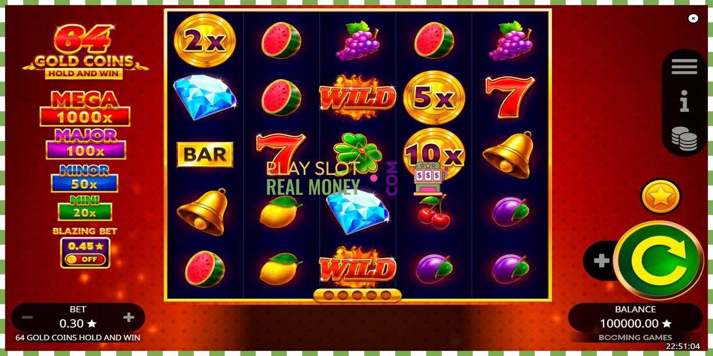 Слот 64 Gold Coins Hold and Win на реальные деньги, картинка - 1