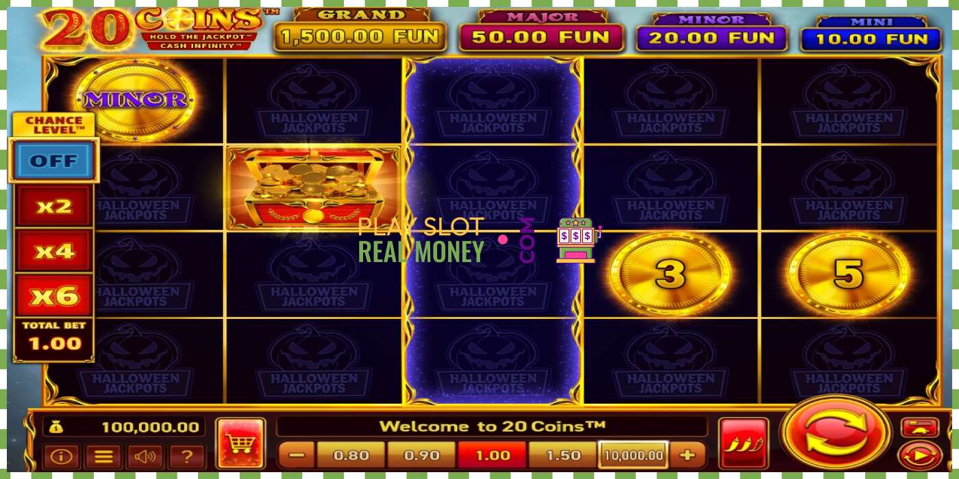 Слот 20 Coins Halloween Jackpots на реальные деньги, картинка - 1