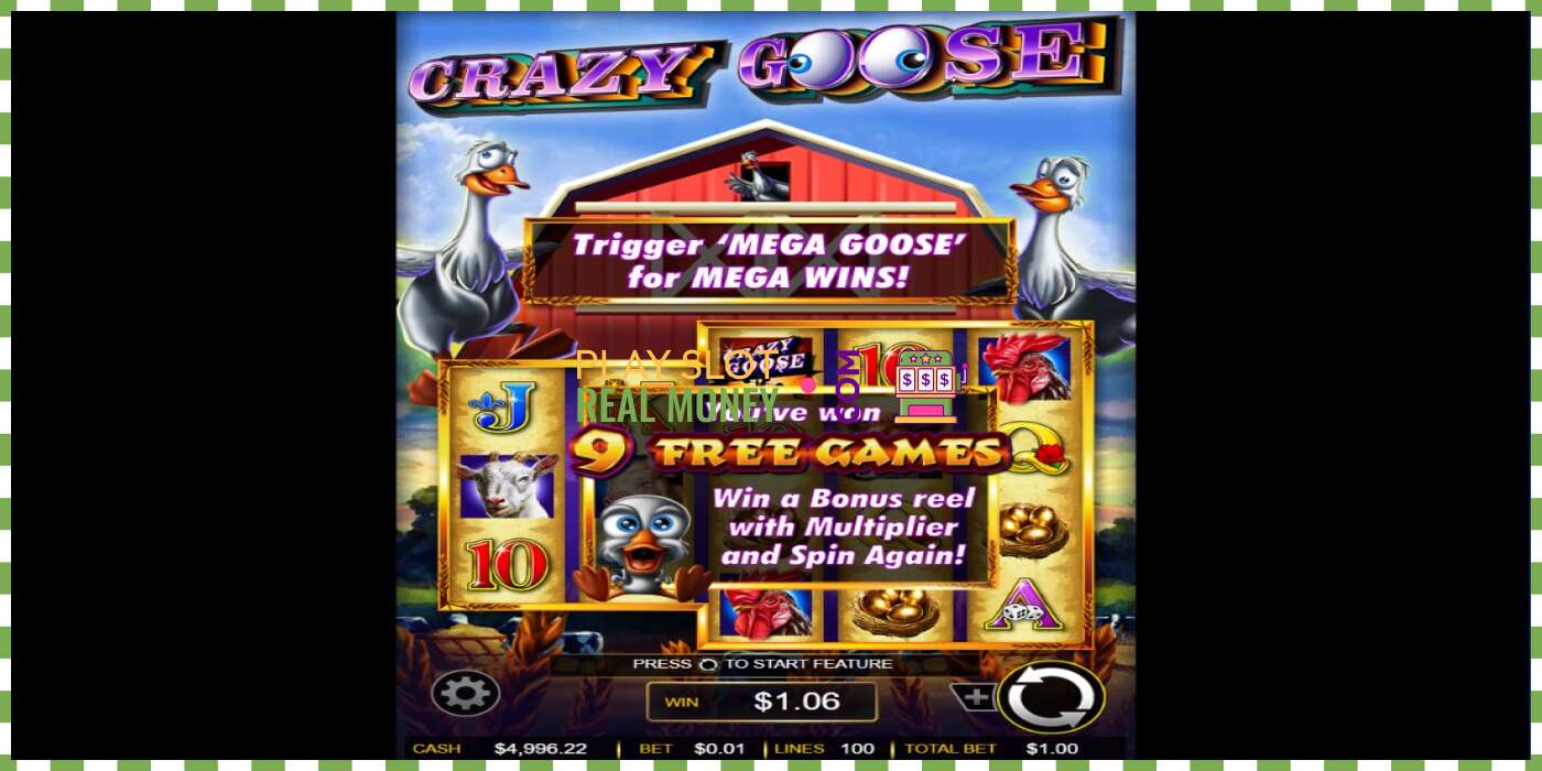 Slot Crazy Goose za skutočné peniaze, obrázok - 3