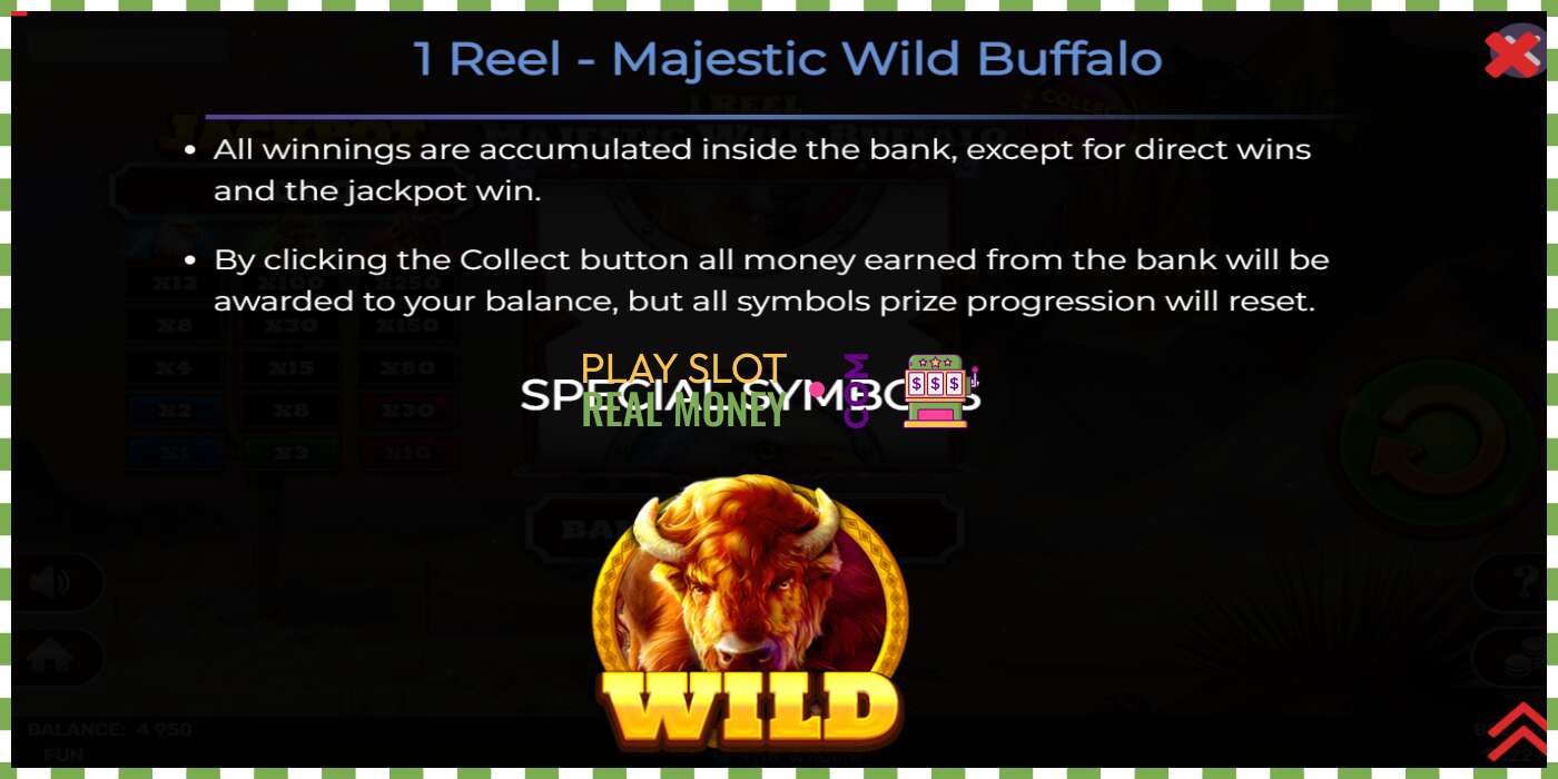 Слот 1 Reel Majestic Wild Buffalo на реальные деньги, картинка - 6