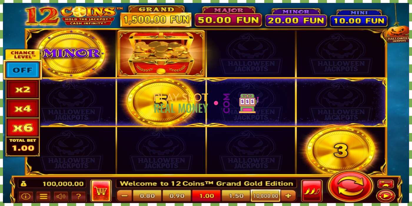 Слот 12 Coins Grand Gold Edition Halloween Jackpots на реальные деньги, картинка - 1