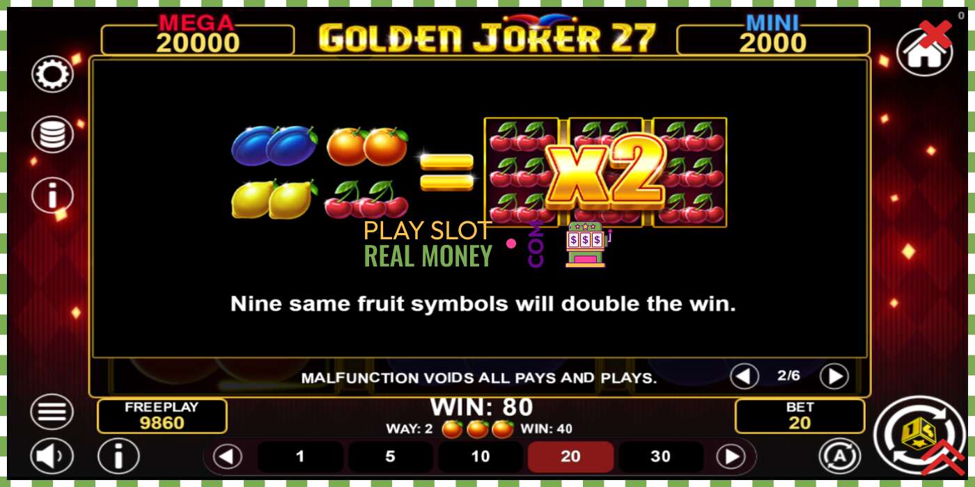 Слот Golden Joker 27 Hold & Win на реальные деньги, картинка - 6