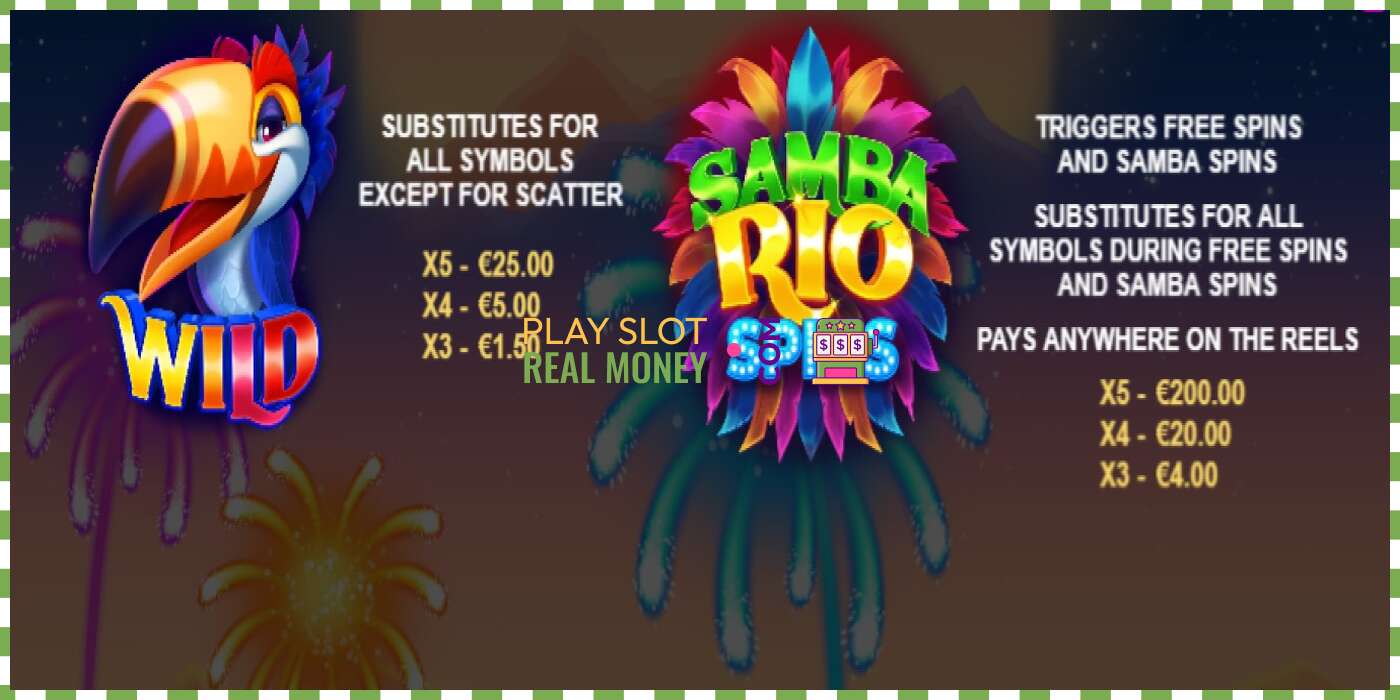 Слот Samba Rio Spins на реальные деньги, картинка - 4