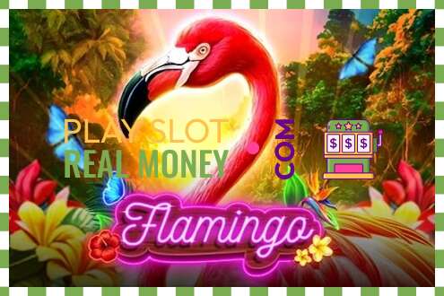 Sliotán Flamingo ar airgead fíor